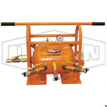 Dixon Air Tank Receiver Manifold with Protective Frame, Steel 1217AR-4AK